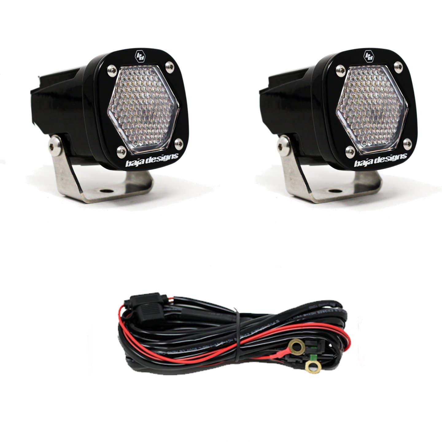 Baja Designs - Baja Designs S1 Work/Scene LED Light w/ Mounting Bracket Pair - 387806 - MST Motorsports