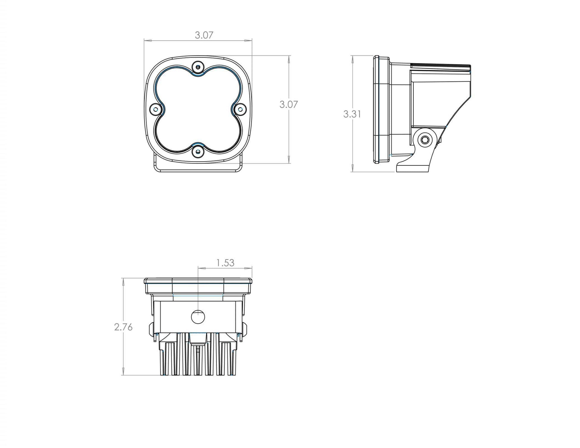 Baja Designs - Baja Designs Squadron Pro Series Driving Combo Pattern Pair LED Light Pods - 497803 - MST Motorsports