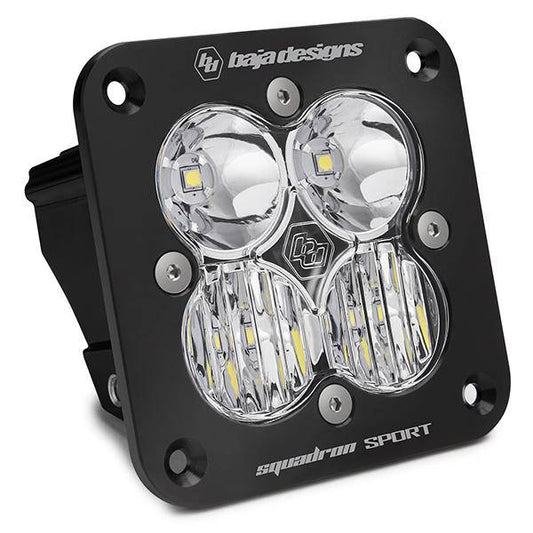 Baja Designs - Baja Designs Squadron Sport Driving/Combo Pattern Flush Mount Black LED Light Pod - Clear - 551003 - MST Motorsports