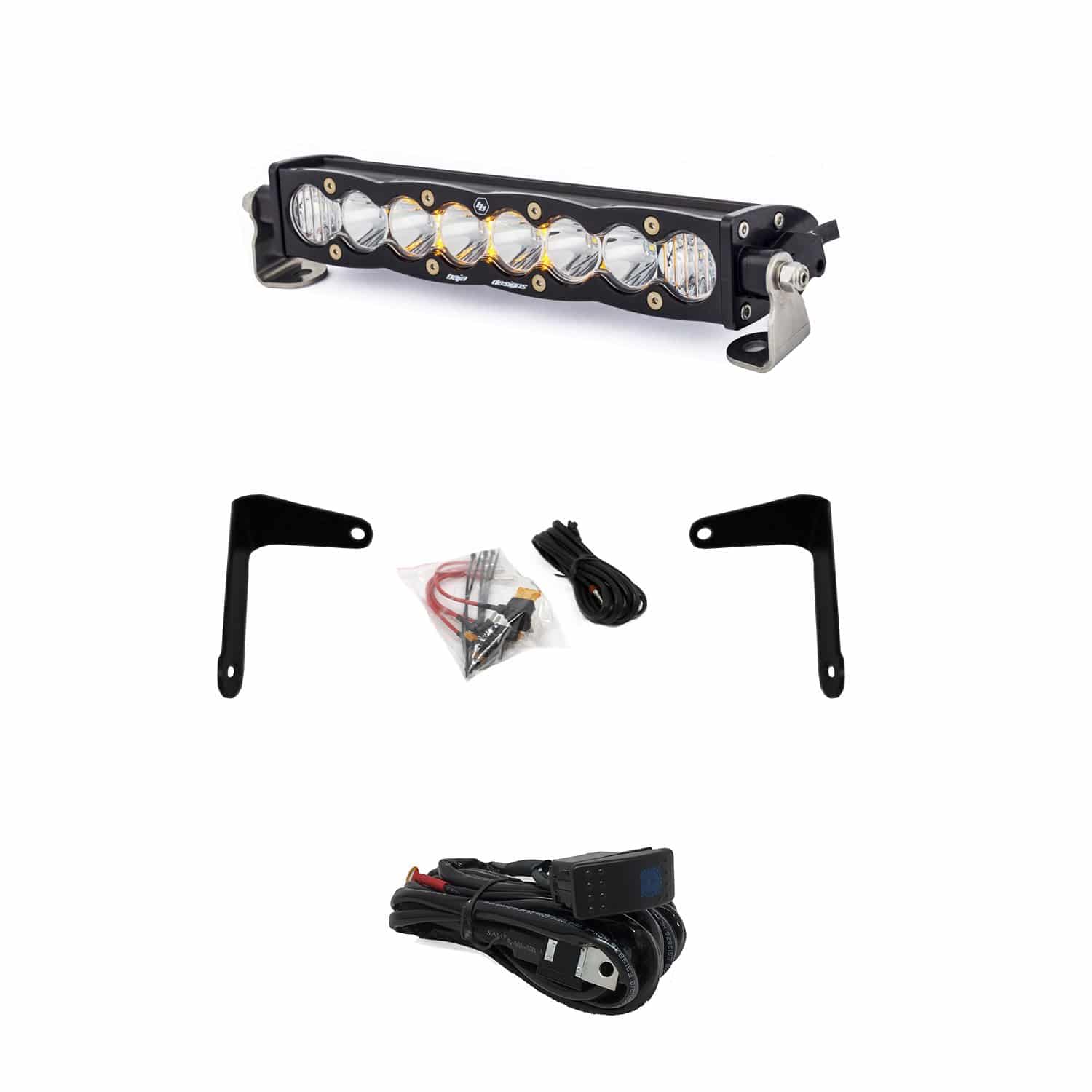 Baja Designs - Baja Designs Can-Am X3 Shock Mount Kit w/10in S8 Light Bar Clear - 447037 - MST Motorsports