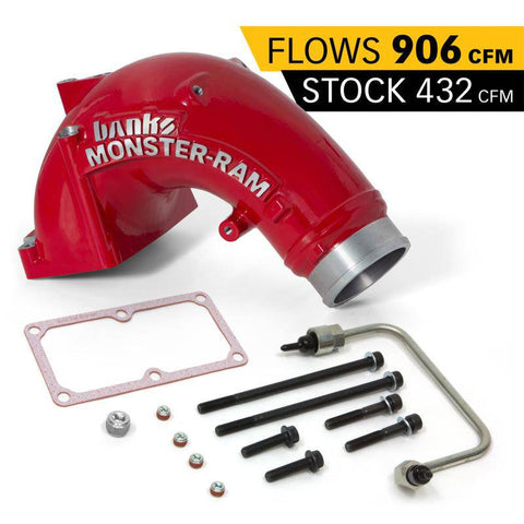 Banks Power - Monster-Ram Intake System, 3.5-inch (red powder-coated) with Fuel Line - 42788-PC - MST Motorsports