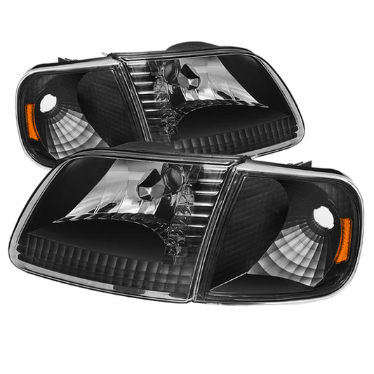 Spyder Auto - Xtune Ford F150 97-03 / Expedition 97-02 Crystal Headlights w/Corner Black HD-JH-FF15097-SET-AM-BK - 5070319 - MST Motorsports