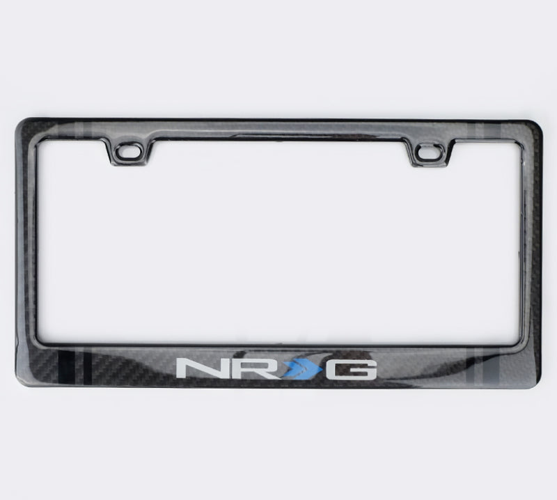 NRG - NRG Carbon License Plate Frame/ Fiber Poly Dip Finish Wet w/ NRG Logo - CARB-P200NRG - MST Motorsports