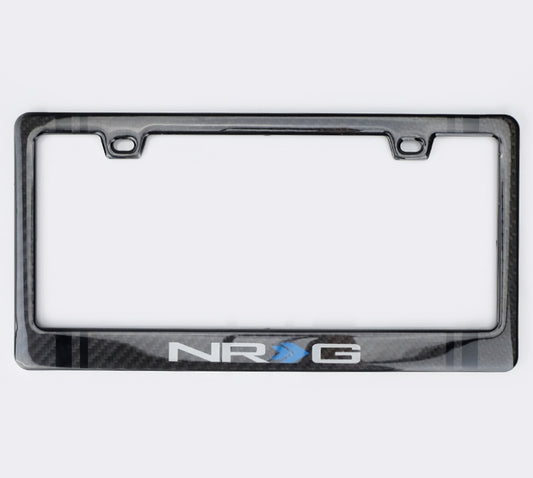 NRG - NRG Carbon License Plate Frame/ Fiber Poly Dip Finish Wet w/ NRG Logo - CARB-P200NRG - MST Motorsports