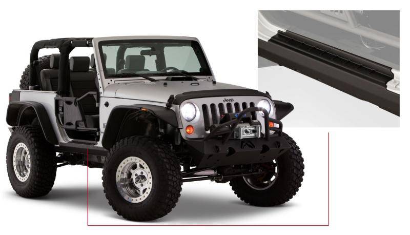 Bushwacker - Trail Armor Rocker Panel Black, Incl. Side Panels/Sill Plate Cover, Pair - 14011 - MST Motorsports