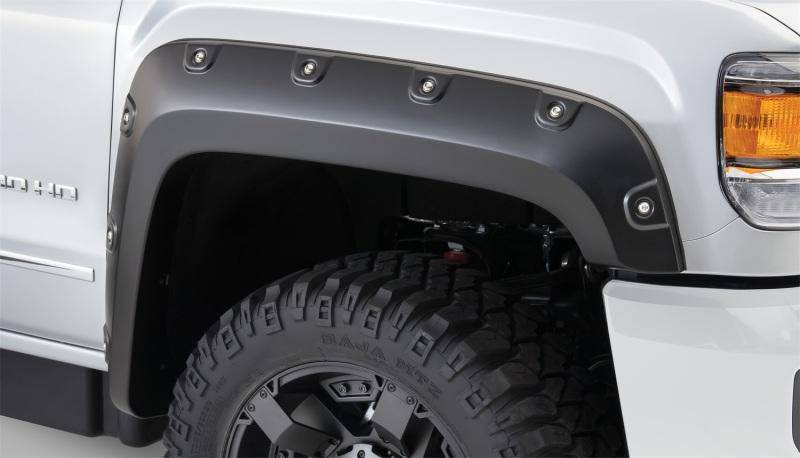 Bushwacker - Boss Pocket/Rivet Style Fender Flares Black Smooth Finish 4-Piece Set - 40968-02 - MST Motorsports