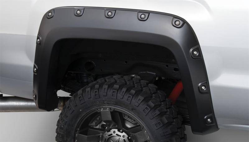 Bushwacker - Boss Pocket/Rivet Style Fender Flares Black Smooth Finish 4-Piece Set - 40968-02 - MST Motorsports