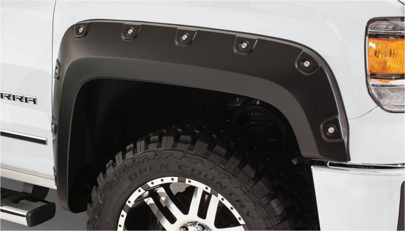 Bushwacker - Boss Pocket/Rivet Style Fender Flares Black Smooth Finish 4-Piece Set - 71907-02 - MST Motorsports