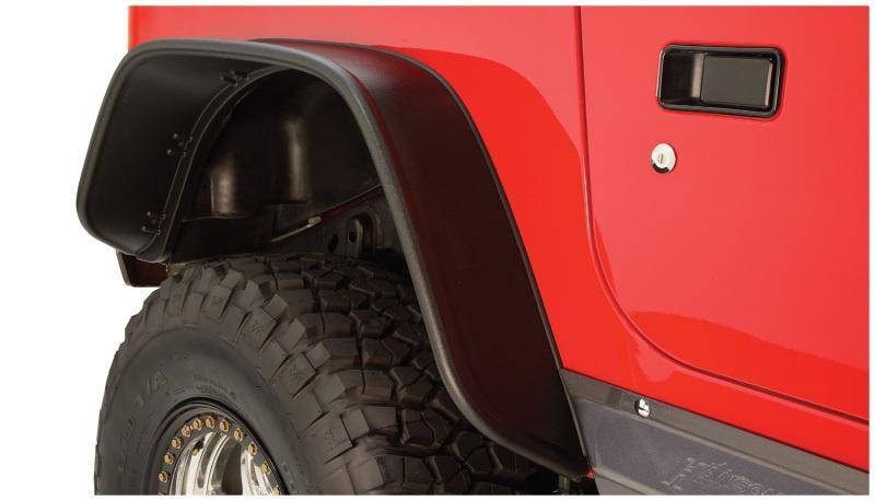 Bushwacker - Flat Style Fender Flares Black Textured Finish 2-Piece Rear - 10056-07 - MST Motorsports