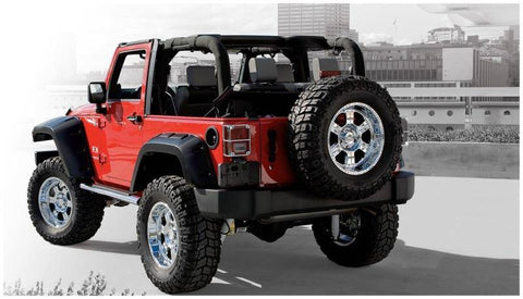 Bushwacker - Max Coverage Pocket/Rivet Style Fender Flares Black Smooth Finish 2-Piece Rear - 10046-02 - MST Motorsports