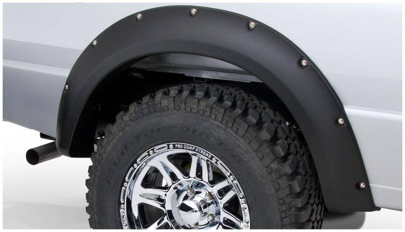 Bushwacker - Pocket/Rivet Style Fender Flares Black Smooth Finish 4-Piece Set - 21915-02 - MST Motorsports