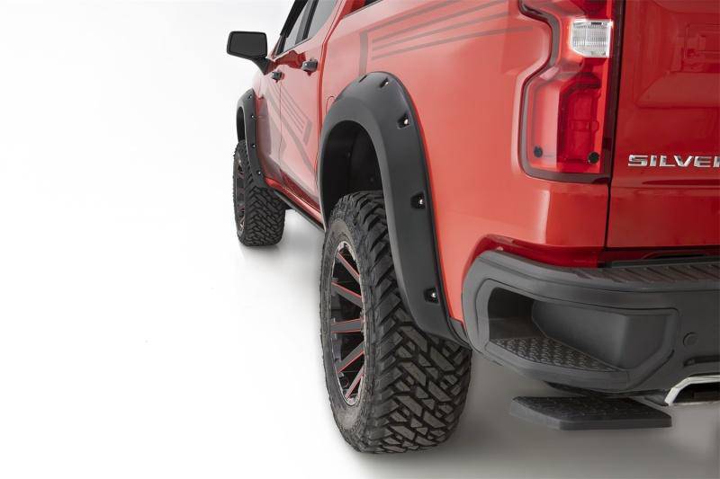 Bushwacker - Pocket/Rivet Style Fender Flares Black Smooth Finish 4-Piece Set - 40927-02 - MST Motorsports