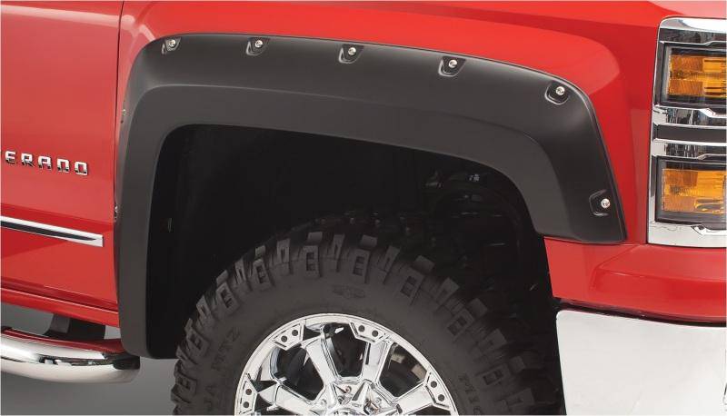 Bushwacker - Pocket/Rivet Style Fender Flares Black Smooth Finish 4-Piece Set - 40927-02 - MST Motorsports