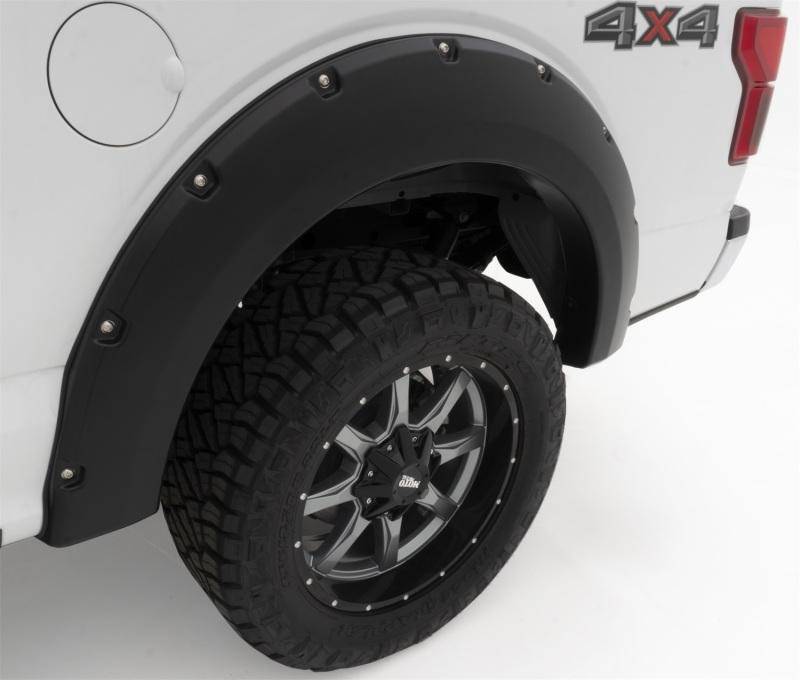 Bushwacker - Pocket/Rivet Style Fender Flares Oxford White Smooth Finish 4-Piece Set - 20945-12 - MST Motorsports