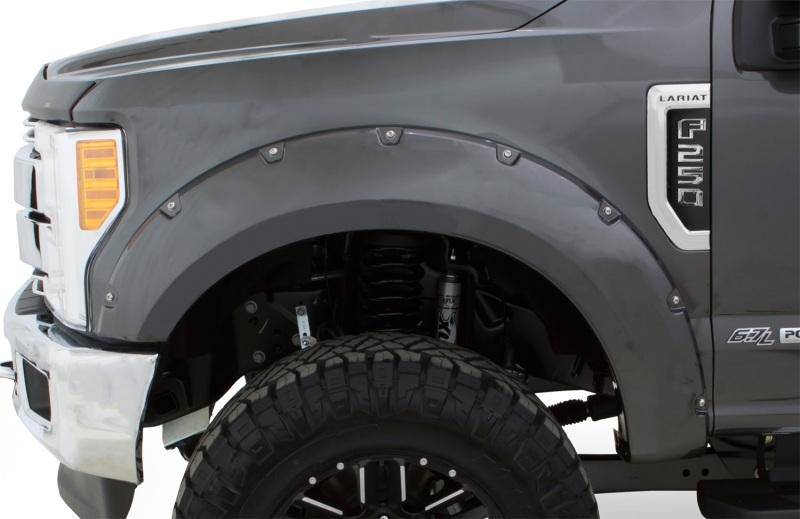 Bushwacker - Pocket/Rivet Style Fender Flares Oxford White Smooth Finish 4-Piece Set - 20945-12 - MST Motorsports