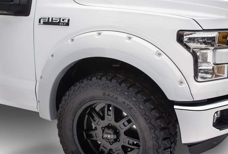 Bushwacker - Pocket/Rivet Style Fender Flares Oxford White Smooth Finish 4-Piece Set - 20945-12 - MST Motorsports