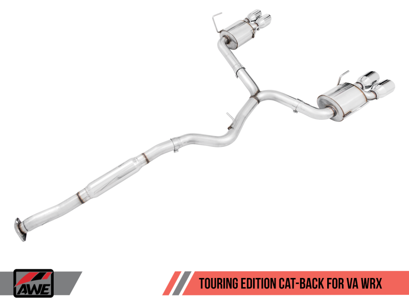 AWE Tuning - AWE Tuning 2015+ Subaru WRX VA Sedan Touring Edition Exhaust - Chrome Silver Tips (102mm) - 3015-42098 - MST Motorsports