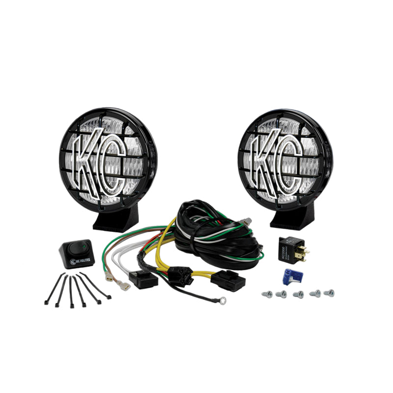 KC HiLiTES - 5" Apollo Pro Halogen Pair Pack System - Black - KC 452 (Fog Beam) - 452 - MST Motorsports