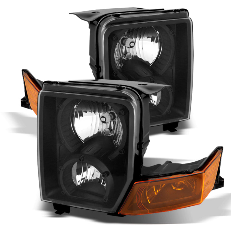 Spyder Auto - Xtune Jeep Commander 06-10 Crystal Headlights Black HD-JH-JCOM06-AM-BK - 9023231 - MST Motorsports