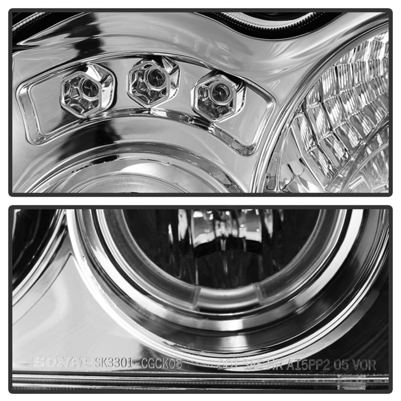 Spyder Auto - Projector Headlights - LED Halo - LED - Chrome - High H1 - 5011107 - MST Motorsports