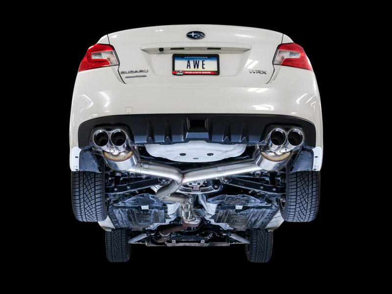 AWE Tuning - AWE Tuning 2015+ Subaru WRX VA Sedan Touring Edition Exhaust - Chrome Silver Tips (102mm) - 3015-42098 - MST Motorsports