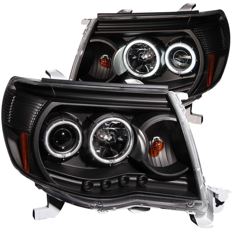 ANZO - Projector Headlight Set w/Halo; Clear Lens; Black Housing; Pair; - 121282 - MST Motorsports