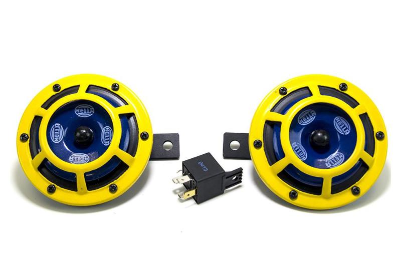 Hella - Hella Sharptone Horn Kit 12V 415/350Hz Yellow (3BB922000731 = H31000001) (Min Qty 360) - H31000001 - MST Motorsports