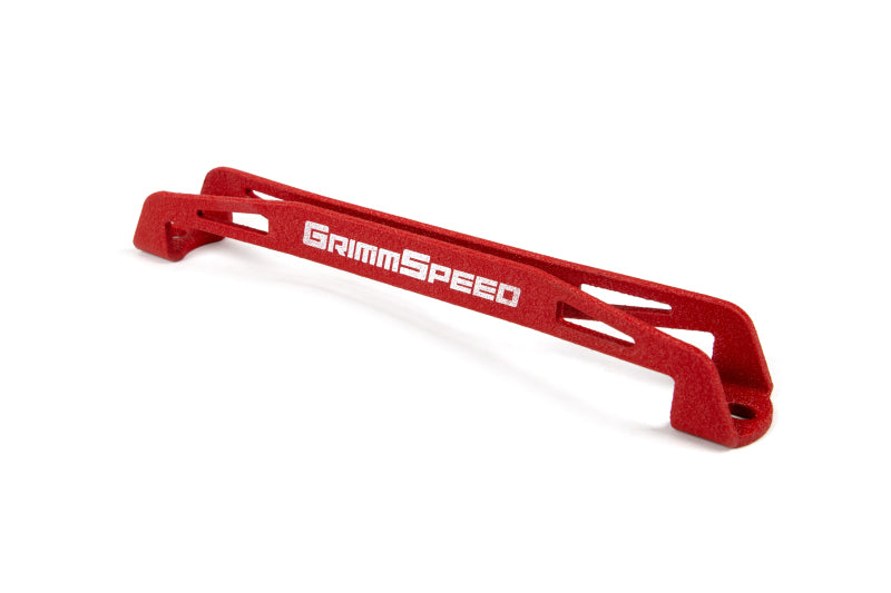 GrimmSpeed - GrimmSpeed 08-18 Subaru WRX/STI Lightweight Battery Tie Down - Red - 121033 - MST Motorsports