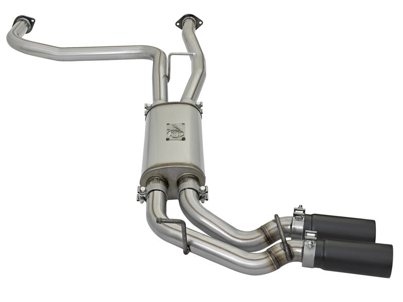 aFe - aFe POWER Rebel Series 2-1/2in 409 SS Cat Back Exhaust w/ Black Tips 16-17 Nissan Titan V8 5.6L - 49-46126-B - MST Motorsports