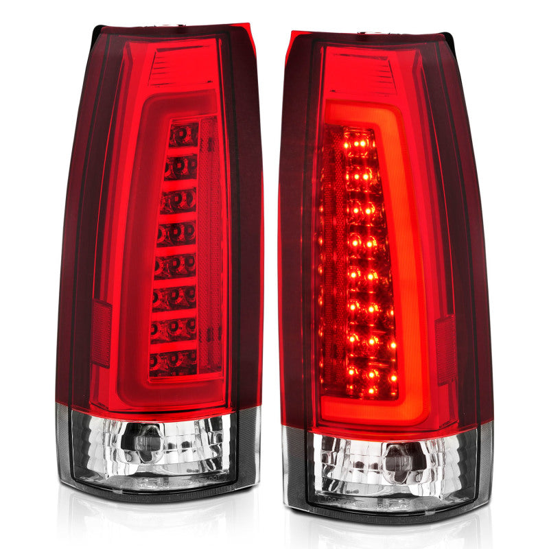 ANZO - Tail Light Assembly; LED; Chrome Housing; Red/Clear Lens; Pair - 311346 - MST Motorsports