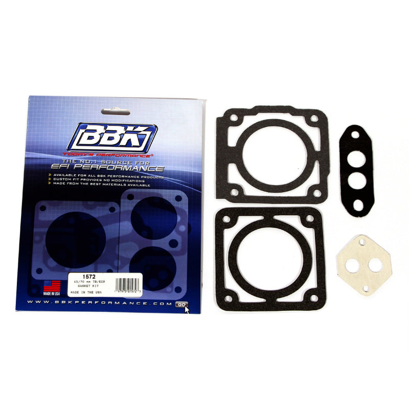 BBK Performance Parts - 1986-1993 MUSTANG THROTTLE BODY GASKET KIT 65/70MM AND STOCK TB. - 1572 - MST Motorsports