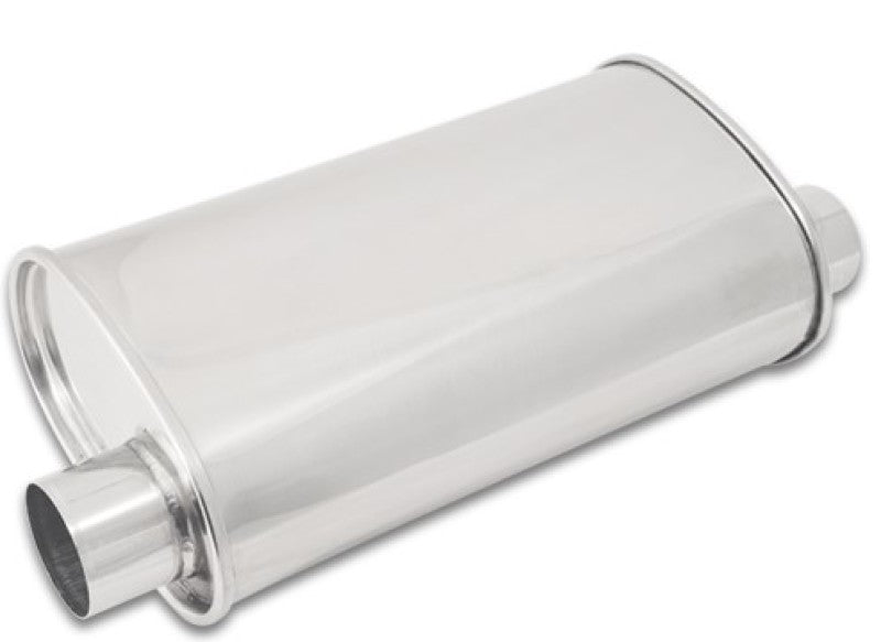 Vibrant - STREETPOWER Oval Muffler, 2.5" inlet/outlet (Offset-Offset Same Side) - 1129 - MST Motorsports