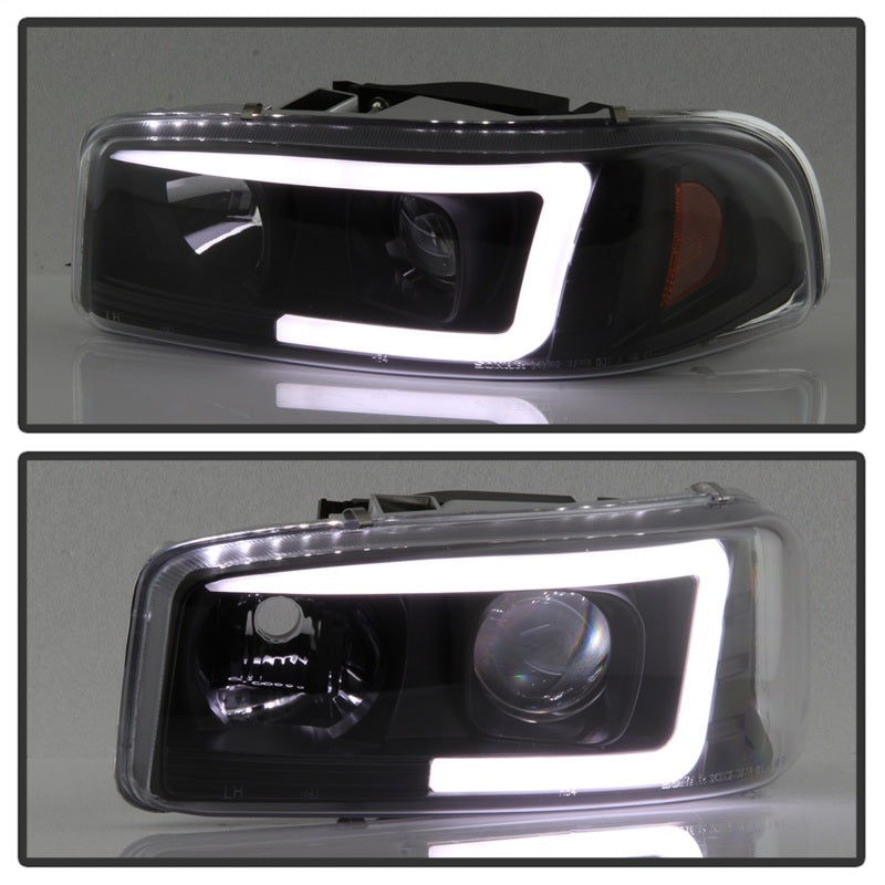 Spyder Auto - Version 2 Projector Headlights - Light Bar DRL - Black - 5084521 - MST Motorsports