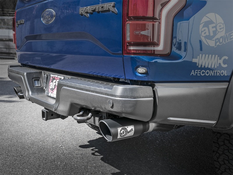 aFe - aFe MACH Force-Xp 3in to 3-1/2in 304 SS Cat-Back Exhaust w/Black Tip 17-18 Ford F-150 Raptor V6 3.5L - 49-33094-B - MST Motorsports