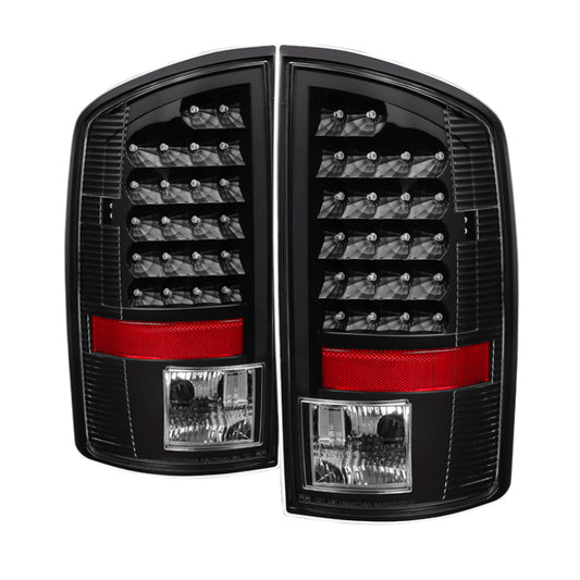 Spyder Auto - Xtune Dodge Ram 07-08 1500 / Ram 07-09 2500/3500 LED Tail Lights Black ALT-JH-DR07-LED-BK - 5073013 - MST Motorsports