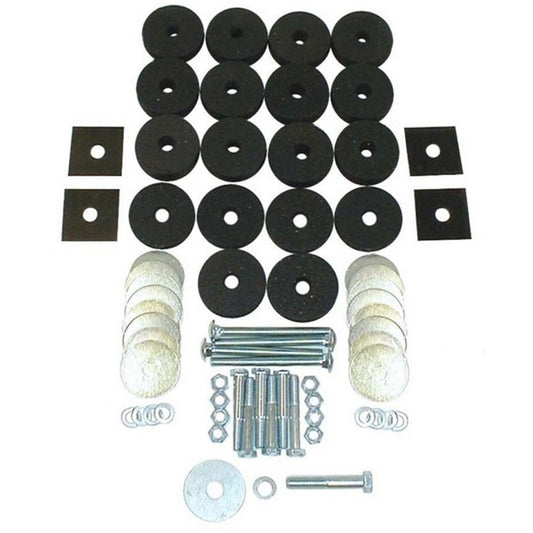 OMIX - Omix Body Tub Mounting Kit 41-75 Willys & Jeep Models - 12201.01 - MST Motorsports