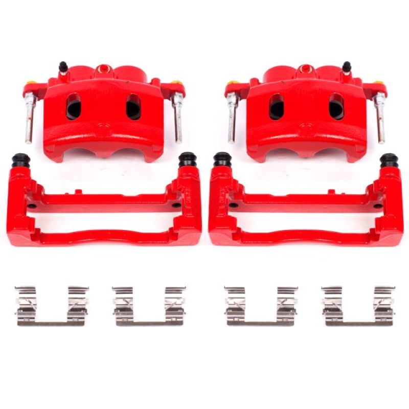 PowerStop - Power Stop 08-16 Cadillac Escalade Front Red Calipers w/Brackets - Pair - S4918A - MST Motorsports