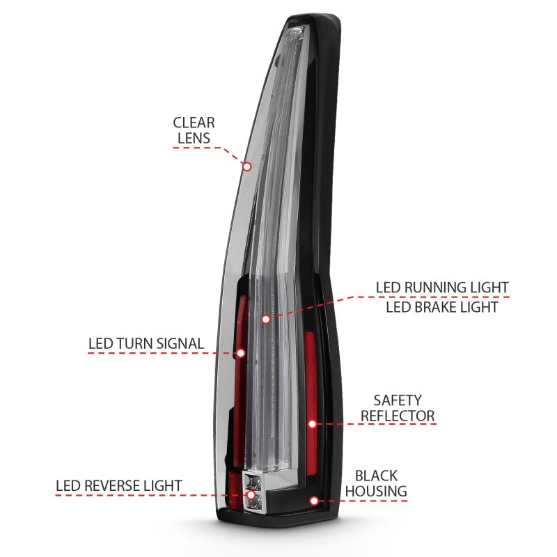 ANZO - LED Taillights Red/Clear - 311296 - MST Motorsports