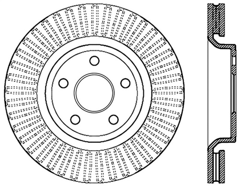 Stoptech - StopTech Slotted Sport Brake Rotor 11-17 Jeep Grand Cherokee (Excludes SRT8) - 126.58008SL - MST Motorsports