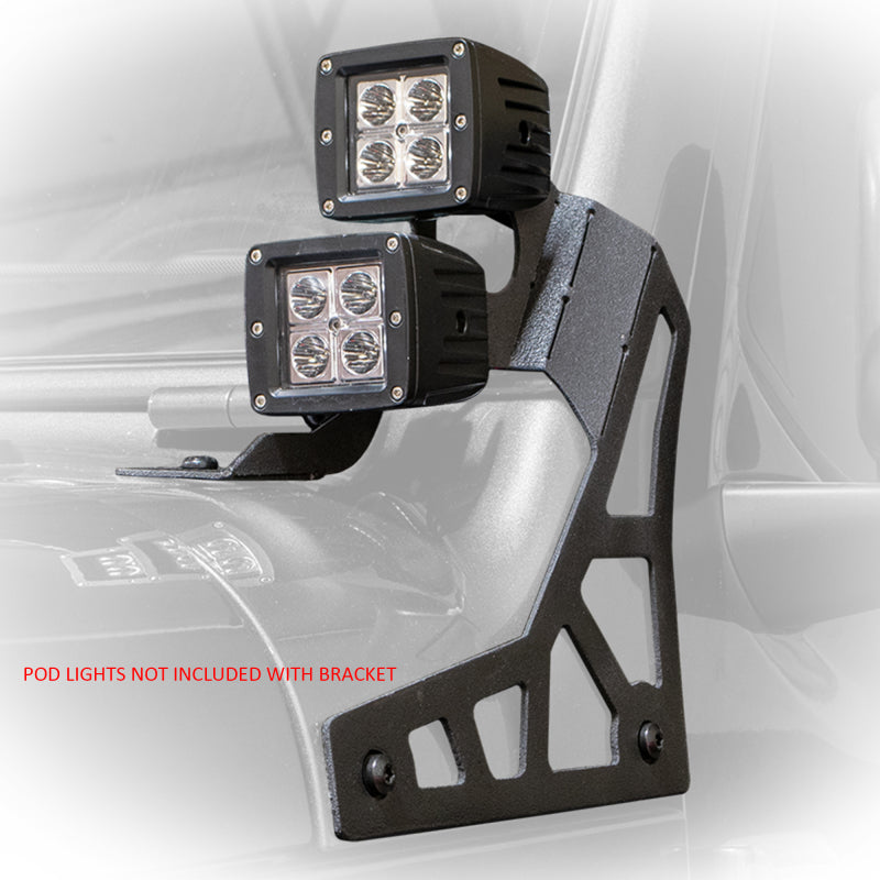 DV8 Offroad - 18+ Jeep JL/20+ Jeep JT Lower A-Pillar Light Mount - LBJL-02 - MST Motorsports