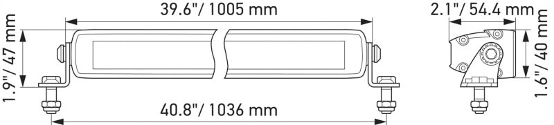 Hella - Hella Universal Black Magic 40in Thin Light Bar - Driving Beam - 358176321 - MST Motorsports