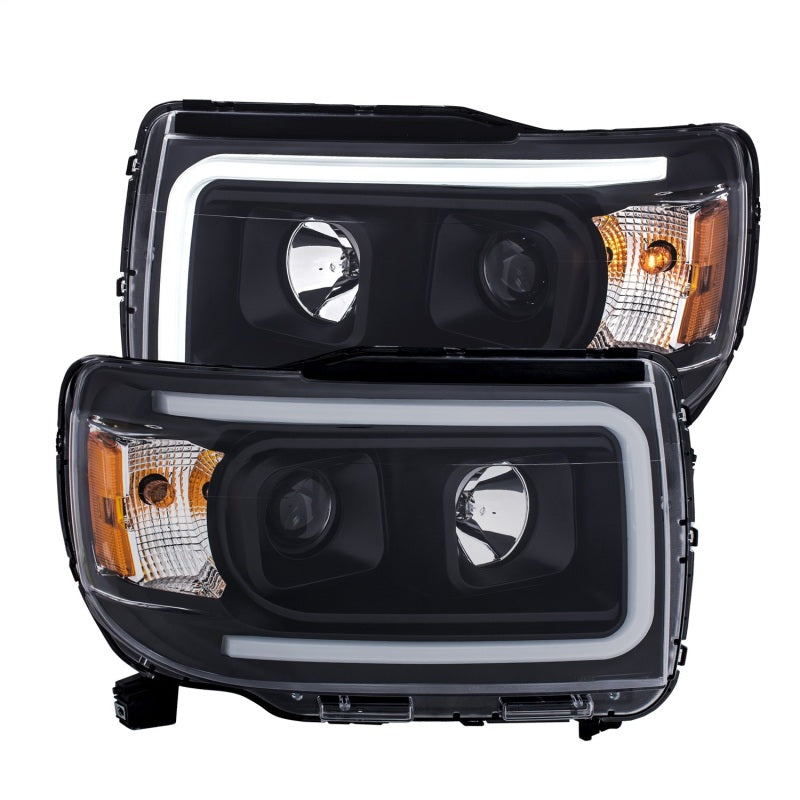 ANZO - Projector Headlights w/ Plank Style Design Black w/ Amber - 111381 - MST Motorsports