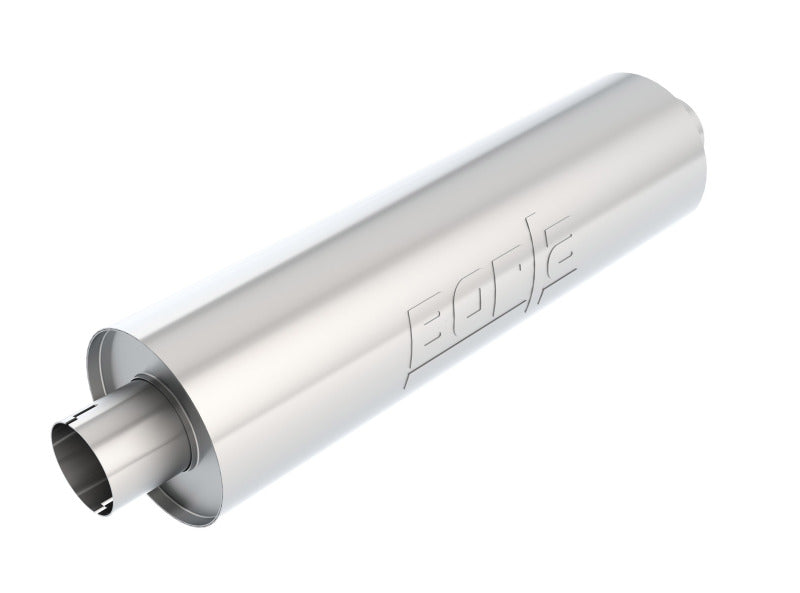 Borla - Borla Heavy Duty (Truck) Muffler - 3in Center-Center 24in x 6.75in Round (Notched) - 400500 - MST Motorsports