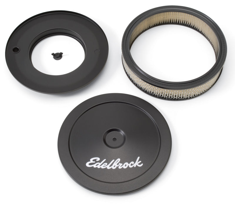 Edelbrock - Edelbrock Air Cleaner Pro-Flo Series Round Steel Top Paper Element 10In Dia X 3 5In Black - 1203 - MST Motorsports