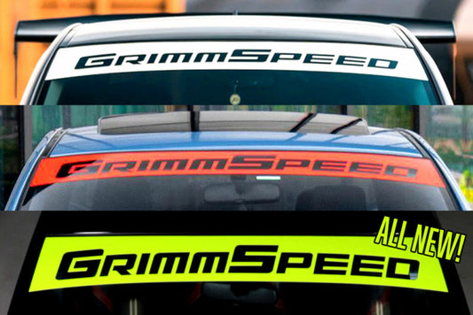 GrimmSpeed - GrimmSpeed 2002+ Subaru WRX/STI / 05-09 Legacy GT Windshield Banner 43in. - White - 111035 - MST Motorsports