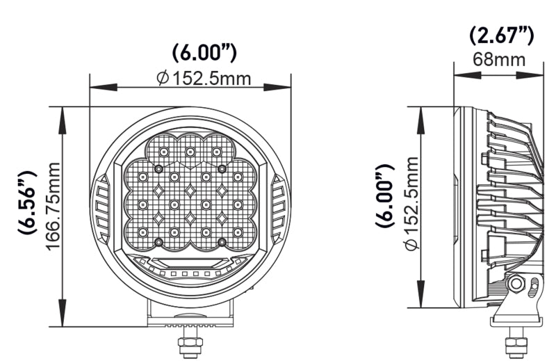 Hella - Hella 500 LED Driving Lamp - Single - 358117161 - MST Motorsports