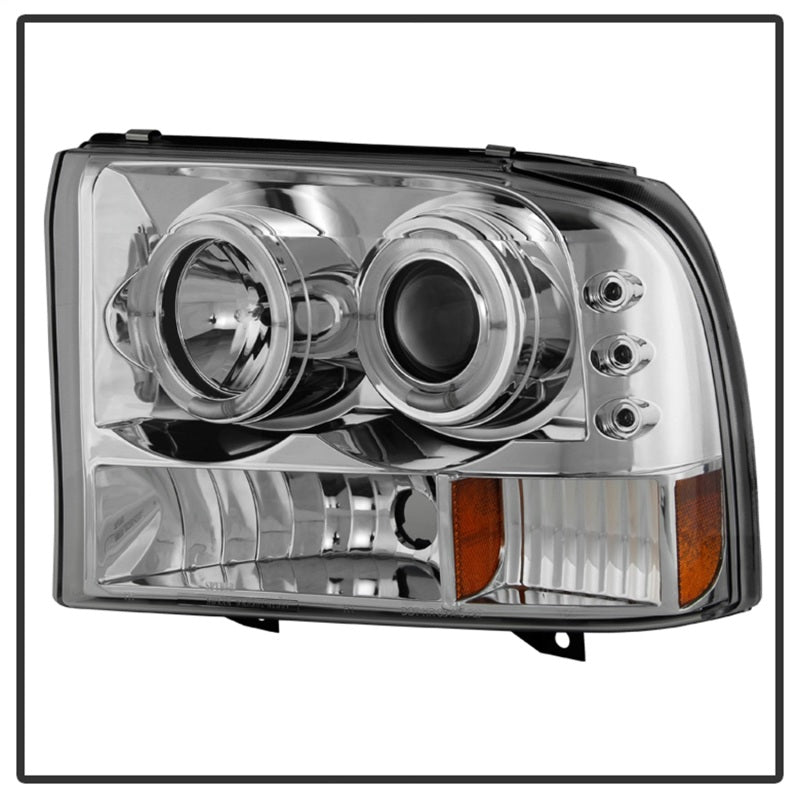 Spyder Auto - 1PC Projector Headlights - Version 2 - LED Halo - LED - Chrome - 5010360 - MST Motorsports