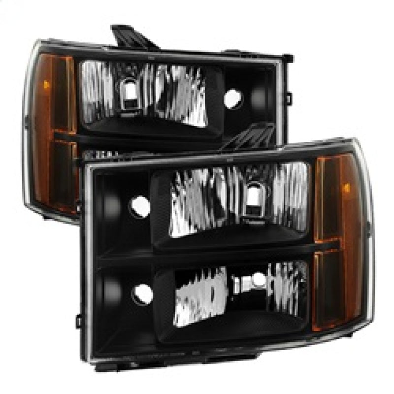 Spyder Auto - Xtune GMC Sierra 07-13 Crystal Headlights Black HD-JH-GSIE07-AM-BK - 9034749 - MST Motorsports