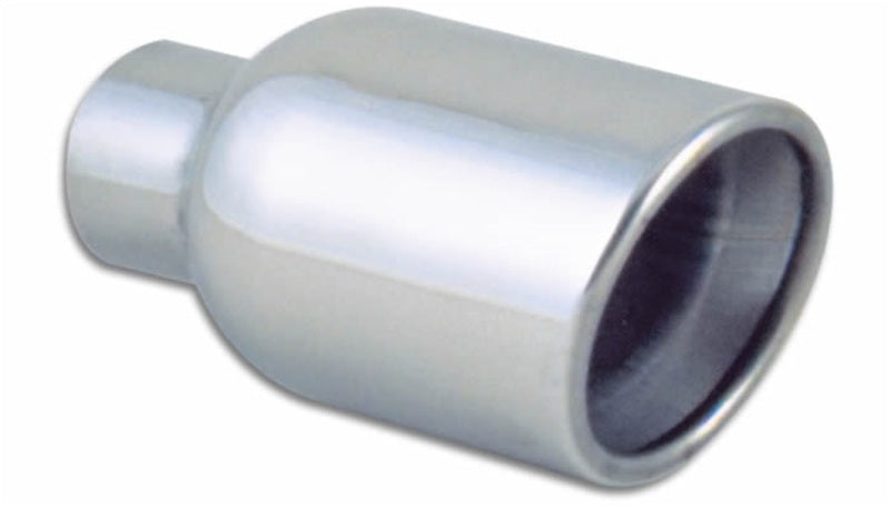 Vibrant - 4.00" Outlet O.D. Round SS Tip (Double Wall, Angle Cut), 2.25" Inlet I.D. - 1303 - MST Motorsports