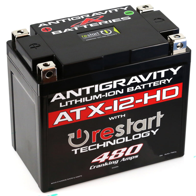 Antigravity Batteries - Antigravity YTX12 Lithium Battery w/Re-Start - AG-ATX12-RS - MST Motorsports